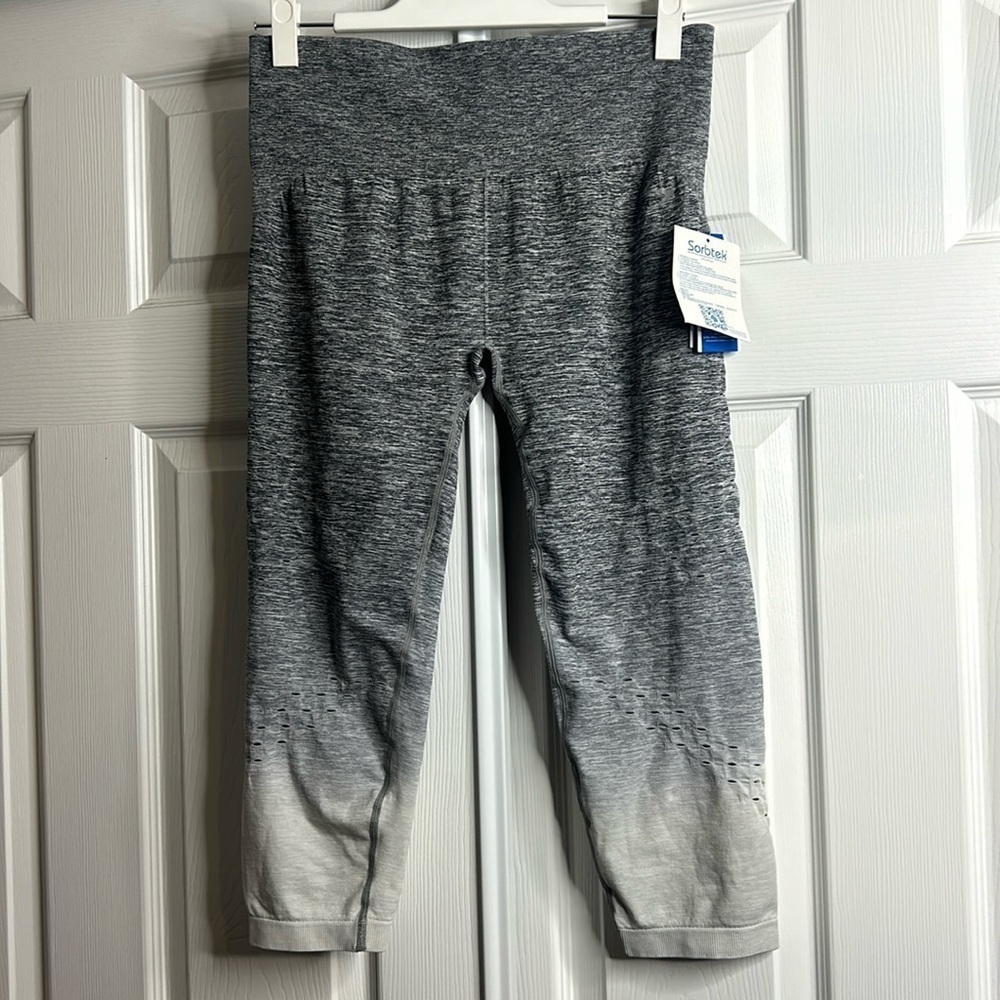 Beachbody Ombre High Rise Crop Black Pewter Sorbtek XL